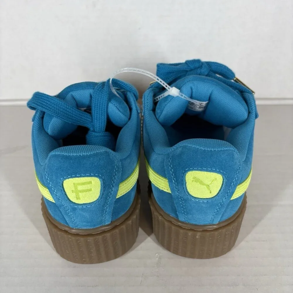 Puma Fenty X Creeper Phatty Speed Blue Lime Gum Suede Sneakers Women Size 7 NWOB